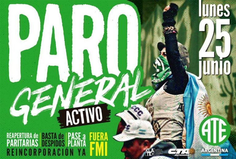 25 de Junio: ATE para y se moviliza en todo el país - ATE