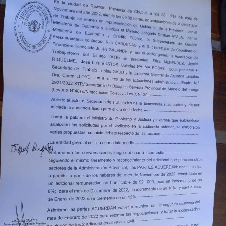 Aumento salarial para trabajadores del SPMF - ATE